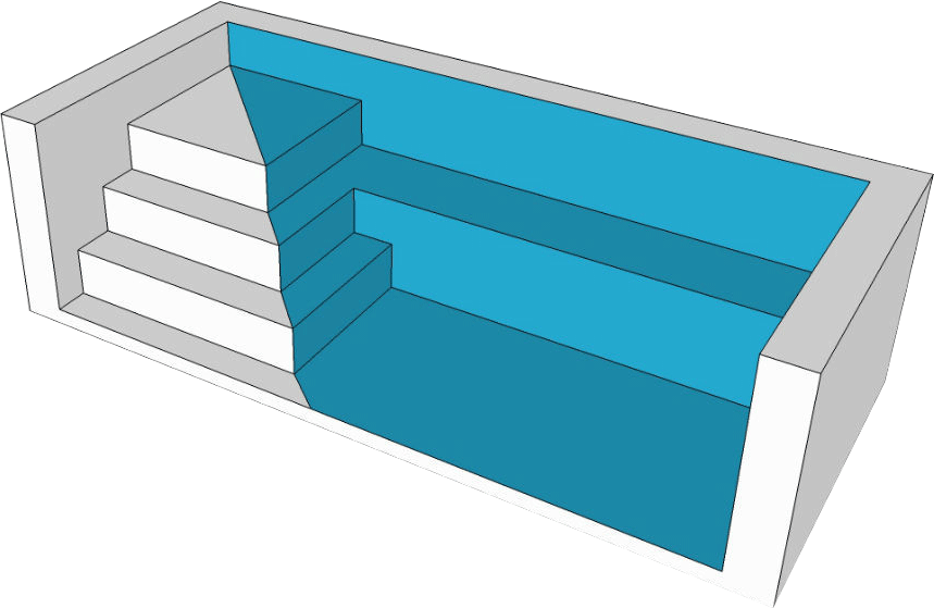 Aussi bien utilisé pour descendre dans l'eau que pour se prélasser au bord de l'eau, cet escalier alliant élégance et confort est multifonction.