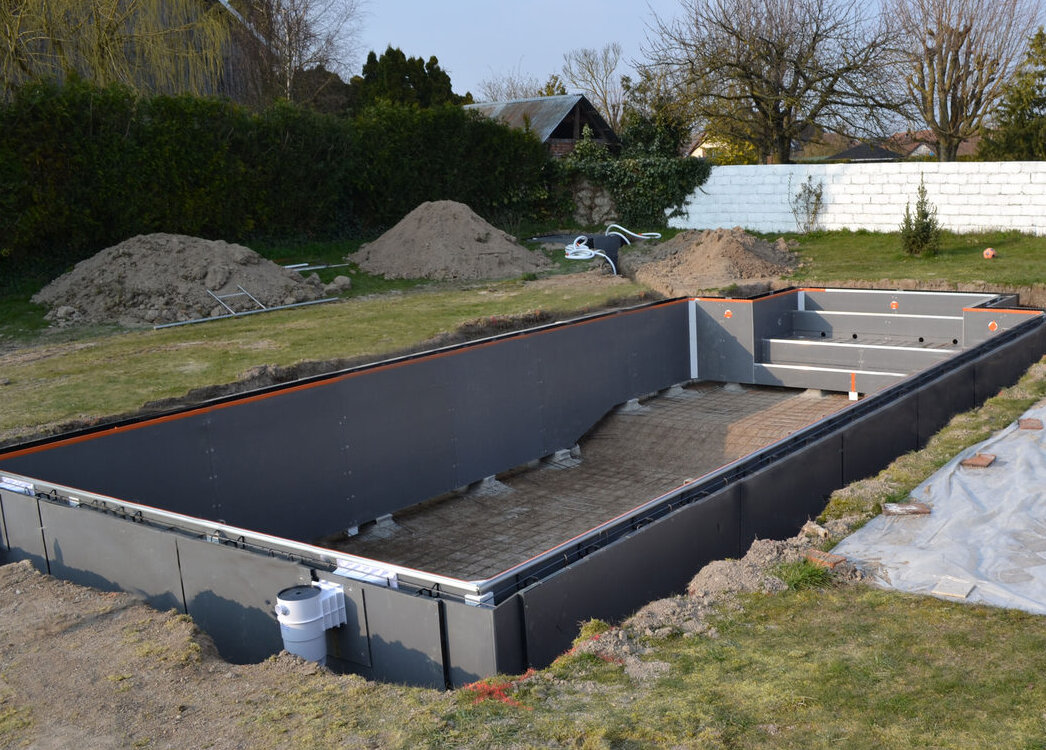 Structure Unibéo en béton armé monobloc montée dans le terrassement