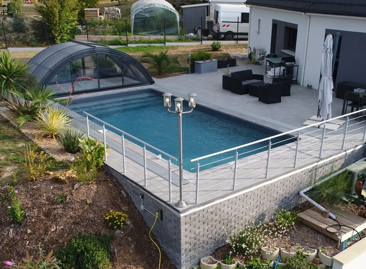 Piscine rectangulaire en béton armé | Unibéo